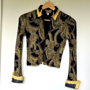 Vintage western horse show crop top. Child’s size large